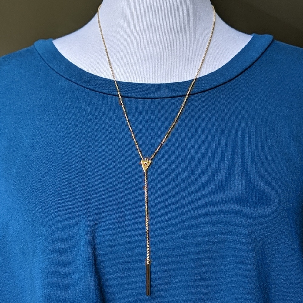 Stella & Dot triangle lariat in Gold